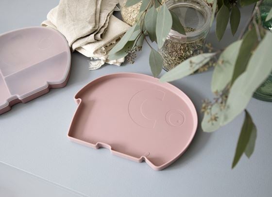 Bilde av Sebra Barnetallerken, Silikon, blossom pink