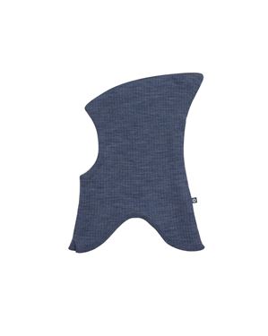 Bilde av Smallstuff Balaclava Barn, To lags Ull - Denim Melange - 80/86