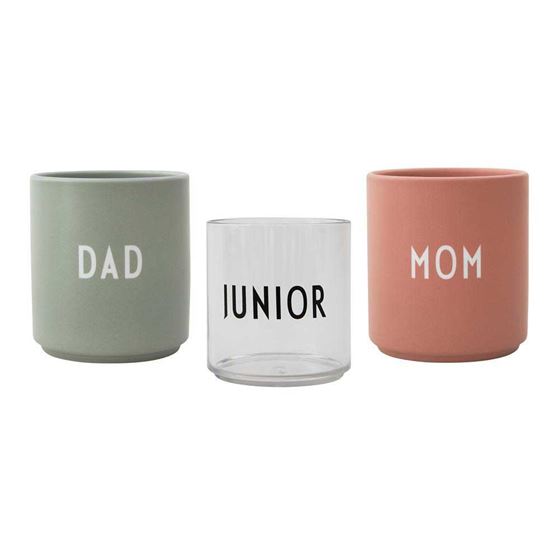 Bilde av UTGÅTT! Design Letters Family Mom & Dad Gavepakke kopper