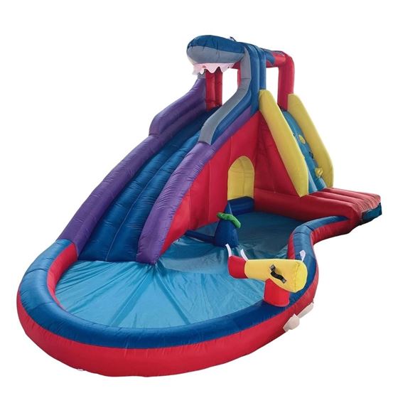 Bilde av LittleBounce Shark Waterpark - Hoppeslott med sklie