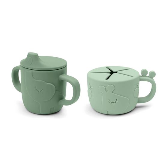 Bilde av Done by deer Peekaboo  tutekopp og snackskopp,  Deer friends Green