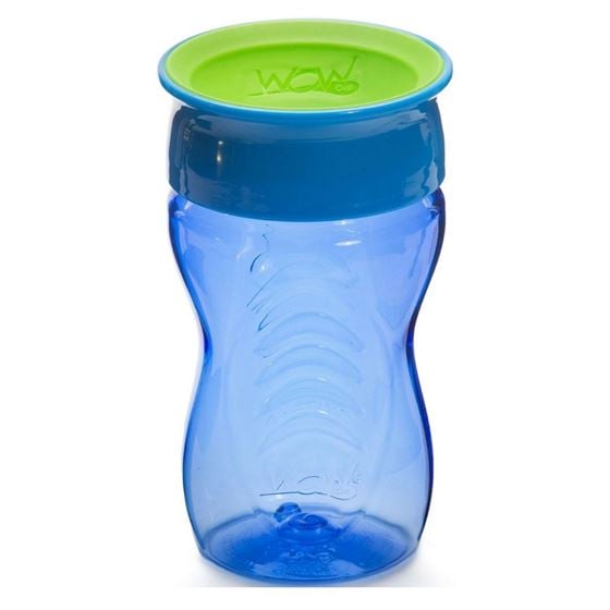 Bilde av WOW Cup Kids Drikkekopp Blå - Lekkasjefri Barnekopp 296ml