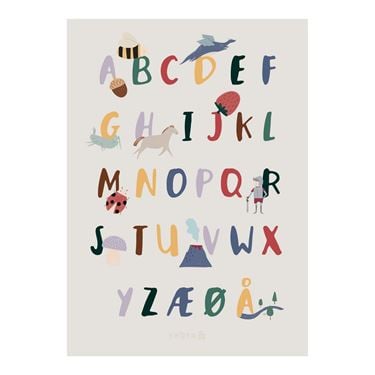 Bilde av Sebra Plakat, alfabet A-Å (NO), Pixie/Dragon, FSC Mix