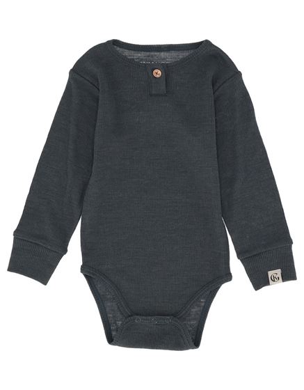 Bilde av UTGÅTT! Gullkorn Ullundertøy Barn, Ullbody, Mørk Denim