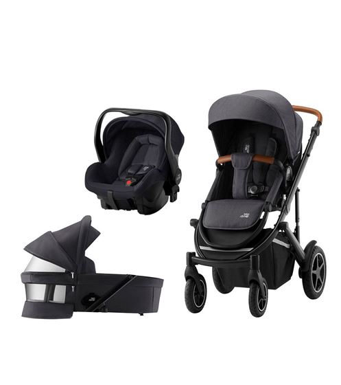 Bilde av Britax SMILE 4 Duovogn + Primo Babystol, Midnight Grey