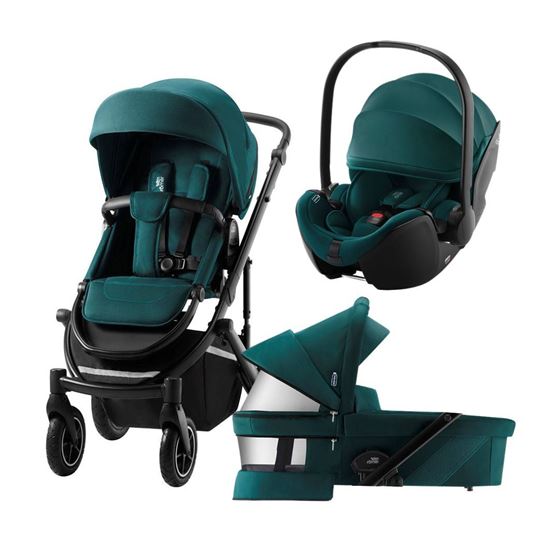 Bilde av Britax SMILE 4 Duovogn + Baby-Safe 5Z2 Babystol, Atlantic Green