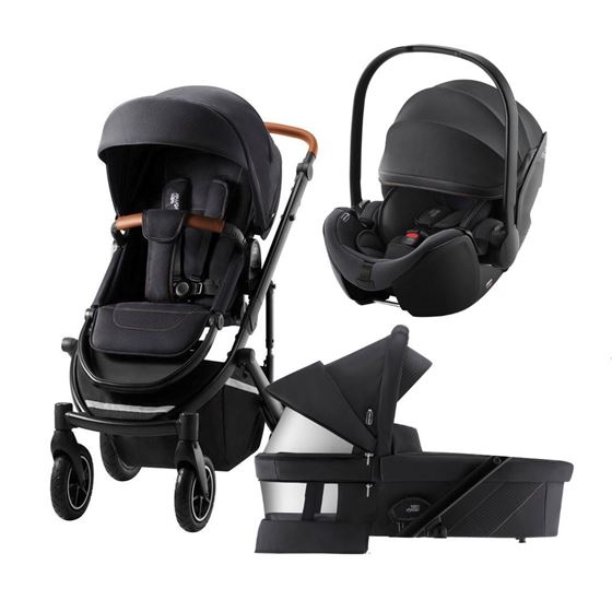 Bilde av Britax SMILE 4 Duovogn + Baby-Safe 5Z2 Babystol, Fossil Grey