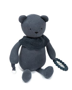 Bilde av Smallstuff Baby Aktivitetsleke - Strikket Bjørn - Denim