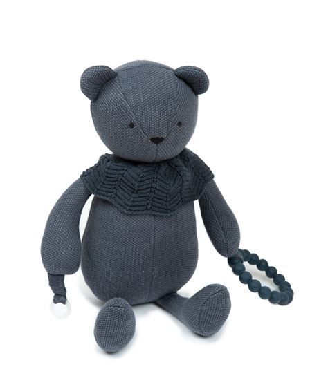 Bilde av Smallstuff Baby Aktivitetsleke - Strikket Bjørn - Denim