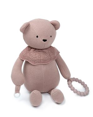 Bilde av Smallstuff Baby Aktivitetsleke - Strikket Bjørn - Soft Rose / powder