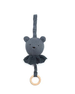 Bilde av Smallstuff Music uro, bjørn, knitted denim/ dark denim