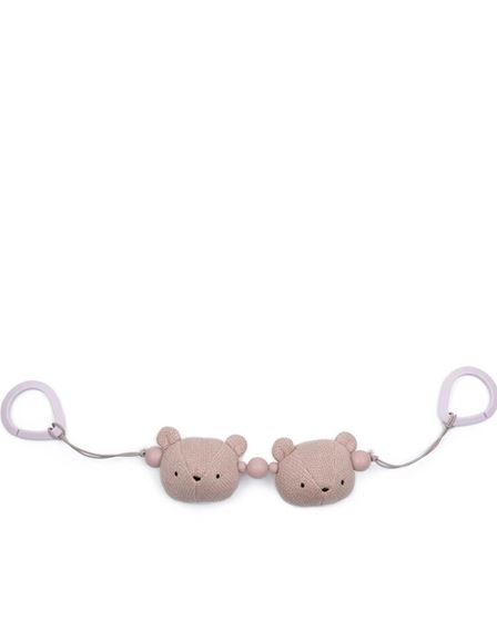 Bilde av UTGÅTT! Smallstuff vognrangle, knittet bears, rose/ powder 