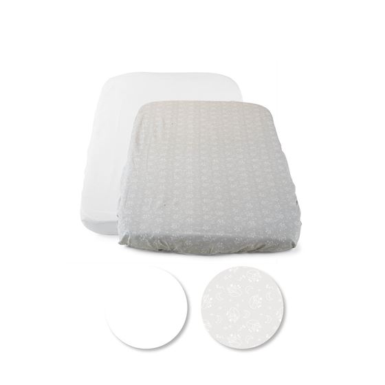 Mimmis.no CHICCO Laken til Next2Me Bedside crib (2stk), Grå