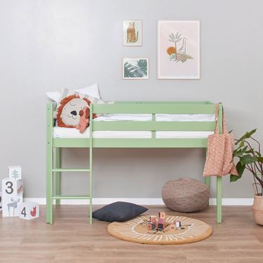 Bilde av Hoppekids Halvhøy Seng, Eco Comfort, 70x160cm, Pale Green