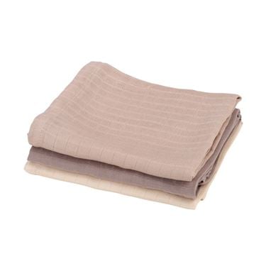 Bilde av Sebra Musselinkluter, 3stk, Moonlight Beige