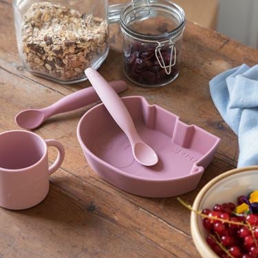 Bilde av Sebra Barneskål, Silikon, Vintage Rose