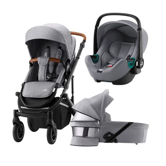 Bilde av Britax SMILE 4 Duovogn + Baby-Safe 3 Bilstol, Frost Grey