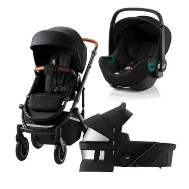 Bilde av Britax SMILE 4 Duovogn + Baby-Safe 3 Bilstol, Black