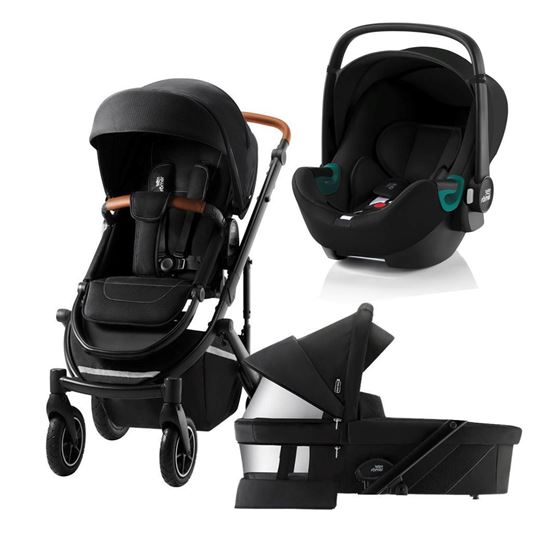 Bilde av Britax SMILE 4 Duovogn + Baby-Safe 3 Bilstol, Black