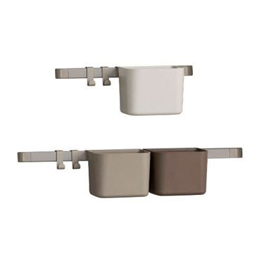 Bilde av Leander Beholder, 3 stk + Lang skinne, Cappuccino