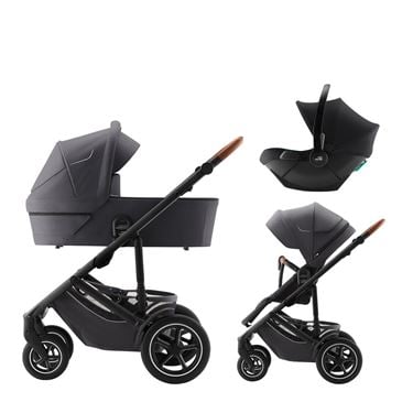 Bilde av Britax Smile 5Z Duovogn, inkl. Baby-Safe Core bilstol, Midnight Grey