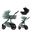 Bilde av Britax Smile 5Z Duovogn med Baby-Safe Core bilstol, Jade Green