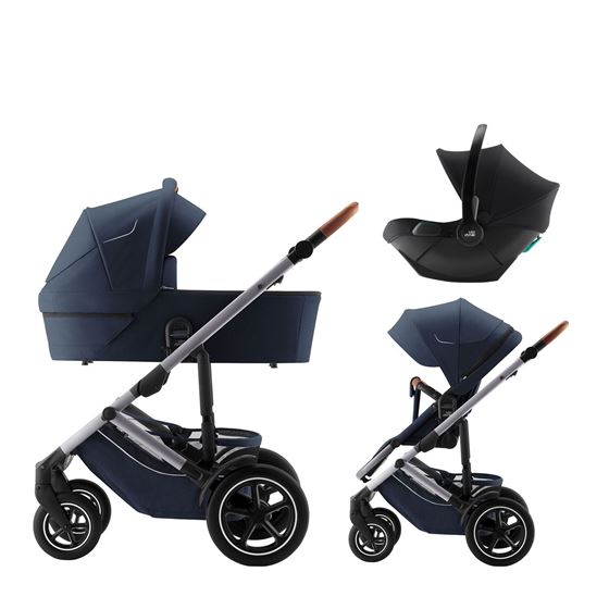 Bilde av UTGÅTT! Britax Smile 5Z Barnevogn med Bilstol Baby-Safe Core - Classic Night Blue
