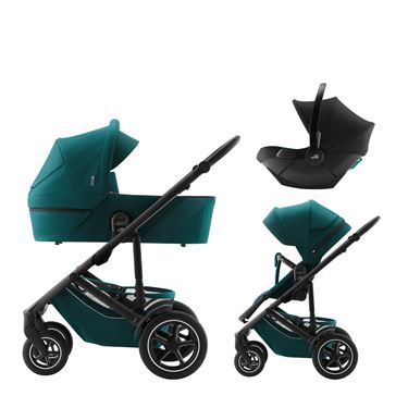 Bilde av Britax Smile 5Z Duovogn, inkl. Baby-Safe Core bilstol, Atlantic Green