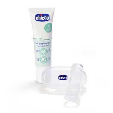 Bilde av CHICCO Fingertannbørste og Tannkrem - Oral care 4m+