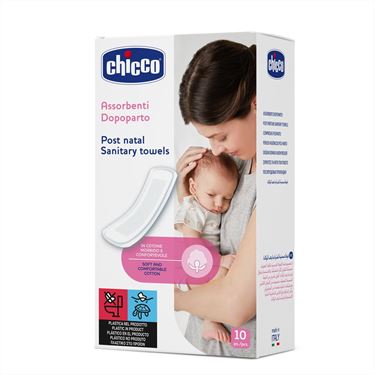 Bilde av CHICCO Sanitærbind i Bomull, 10 stk Postnatal