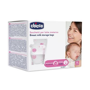 Bilde av CHICCO Oppbevaringsposer 250ml, til Morsmelk. 30 stk