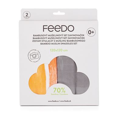 Bilde av FEEDO Bambus Musselinkluter - 120x120cm