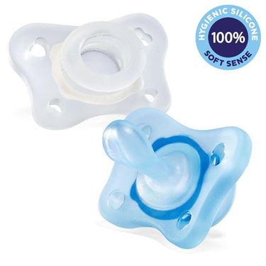 Bilde av CHICCO Smokk 2stk - Physio Mini Soft, 0-2mnd Blå