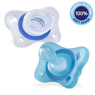 Bilde av CHICCO Smokk 2stk - Physio Mini Soft, 2-4mnd Blå
