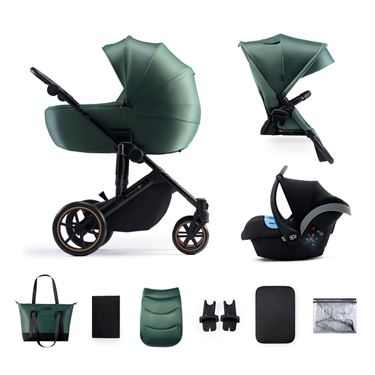 Bilde av KINDERKRAFT Duovogn inkl Bilstol - Prime 2 Dark Green