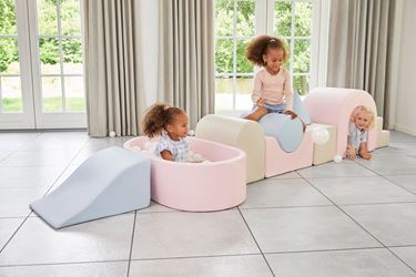 Bilde av Sagababy Soft Play Motorikkbane XL Lux, Hvit/Grå Kunstskinn