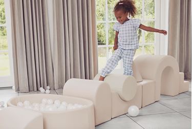 Bilde av Sagababy Soft Play Motorikkbane XL Lux, Beige Kunstskinn