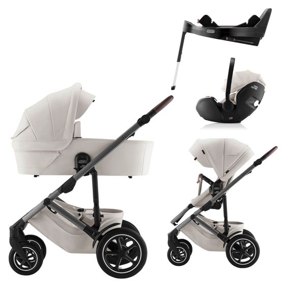 Bilde av Britax Smile 5Z Barnevogn med Bilstol Baby-Safe Pro og base - Lux Soft Taupe