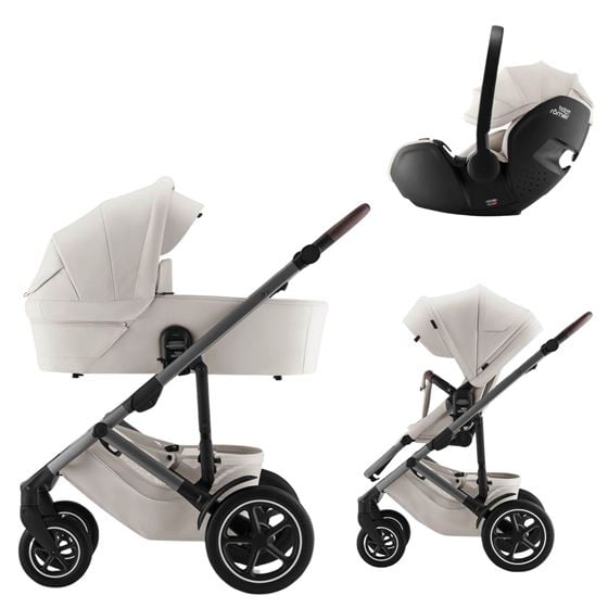 Bilde av Britax Smile 5Z Duovogn, Pakke med Baby-Safe Pro Bilstol, Lux Soft Taupe