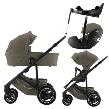 Bilde av Britax Smile 5Z Barnevogn med Bilstol Baby-Safe Pro og base - Lux Urban Olive