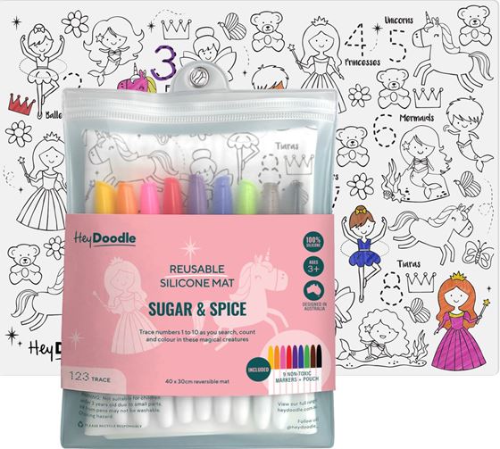 Bilde av UTGÅTT! HeyDoodle A3 tegne matte - Sugar & Spice