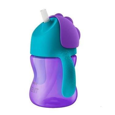 Bilde av Philips Avent Drikkeflaske med Sugerør Lilla - Lekkasjefri 200ml