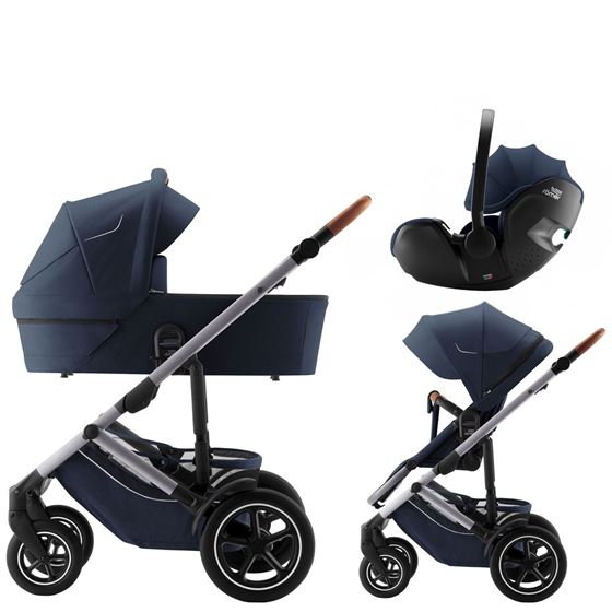 Bilde av UTGÅTT! Britax Smile 5Z Barnevogn med Bilstol Baby-Safe Pro - Classic Night Blue