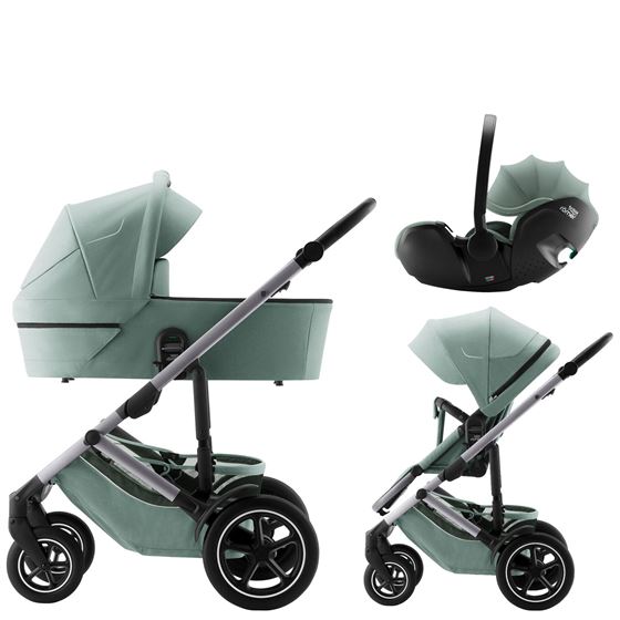 Bilde av Britax Smile 5Z Duovogn med Baby-Safe Pro Bilstol, Jade Green