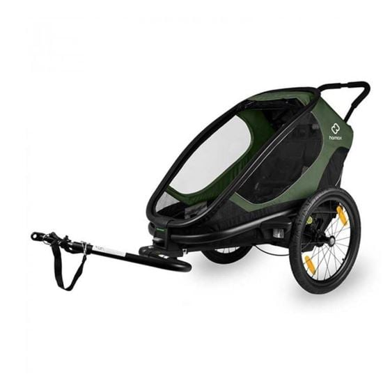 Bilde av Hamax Outback ONE Sykkelvogn, Grønn/Sort DEMO (Stygg Emballasje)