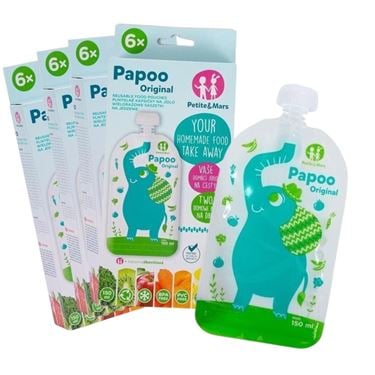 Bilde av Petite&Mars Papoo, Gjenbrukbare Smoothieposer, 16stk Megapack