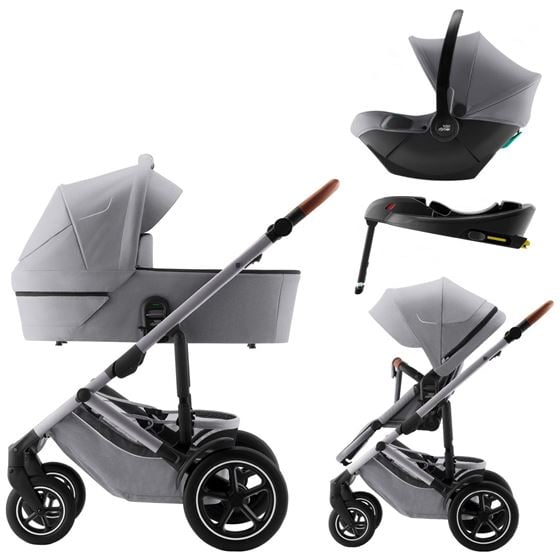 Bilde av UTGÅTT! Britax Smile 5Z Barnevogn med Bilstol Baby-Safe Core og Base - Classic Atlantic Green