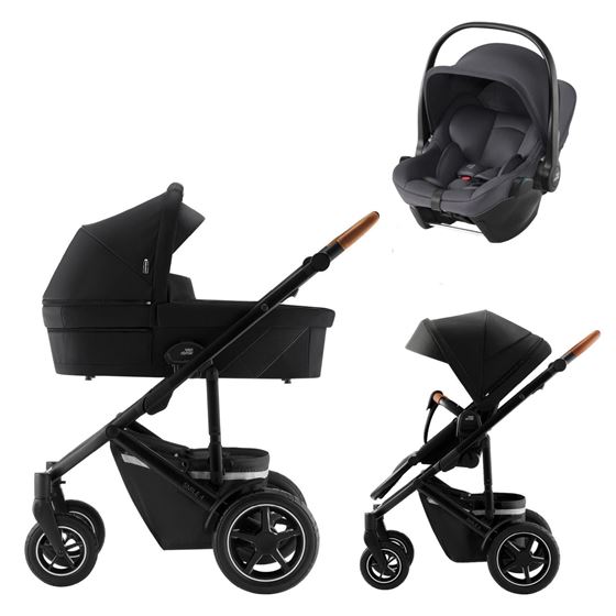 Bilde av UTGÅTT! Britax Smile 5Z Barnevogn med Bilstol Baby-Safe Core - Classic Galaxy Black