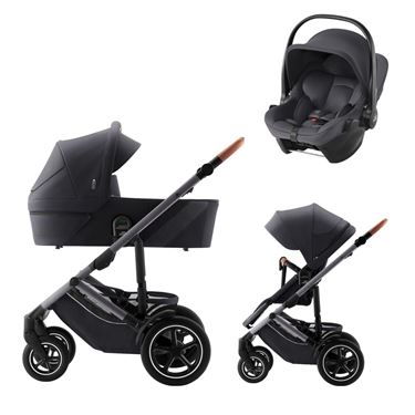 Bilde av Britax Smile 5Z Duovogn med Baby-Safe Core bilstol, Fossil Grey