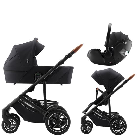 Bilde av UTGÅTT! Britax Smile 5Z Duovogn, Pakke med Baby-Safe Pro Bilstol, Galaxy Black